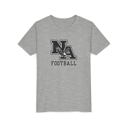 Youth Classic Logo Black Football Graphic Short Sleeve Soft Tee