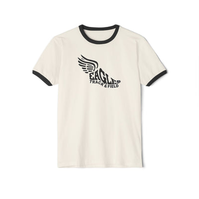 Adult Unisex Winged Foot Track and Field Graphic Short Sleeve Ringer Tee