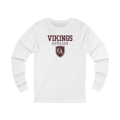 Adult Unisex Columbus Academy Vikings Bowling Graphic Bella + Canvas Long Sleeve Soft Tee