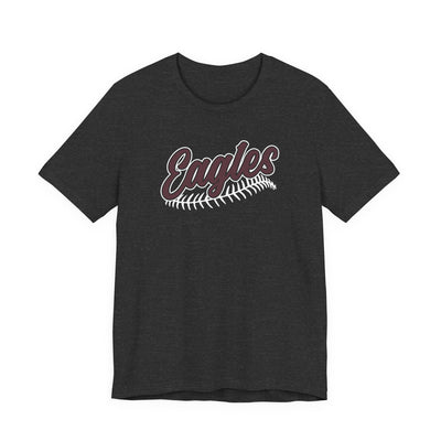 Adult Unisex New Albany Script Stitch Eagles Graphic Short Sleeve Soft Tee