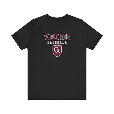 Adult Unisex Columbus Academy Vikings Baseball Graphic Short Sleeve Bella + Canvas Soft Tee