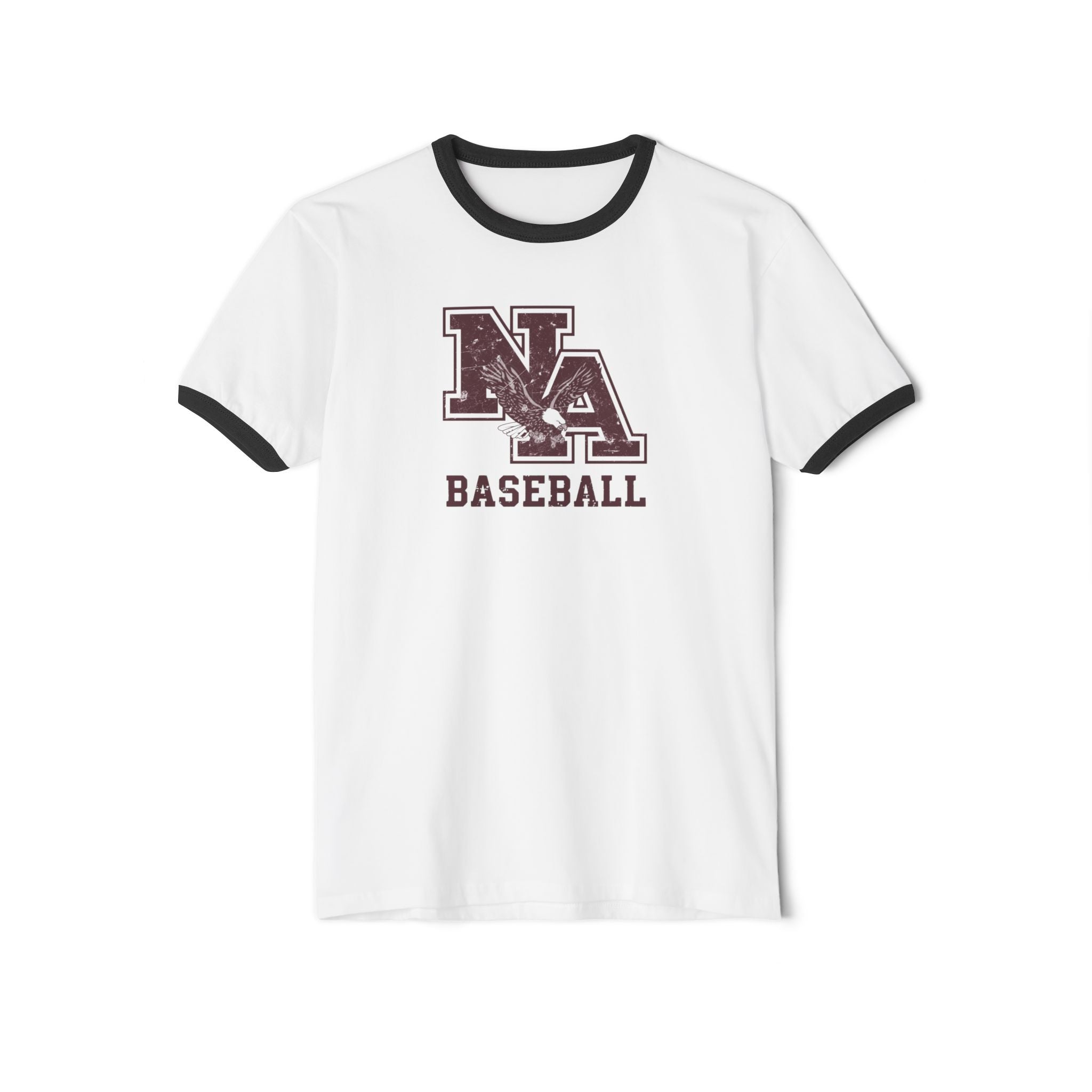 Adult Unisex New Albany Baseball Vintage Vibe Logo Graphic Short Sleeve Ringer Tee