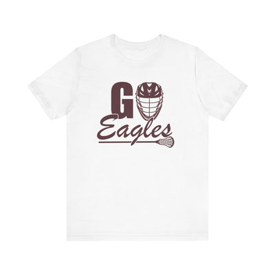 Adult Unisex Go Eagles Lacrosse Graphic Short Sleeve Soft Tee