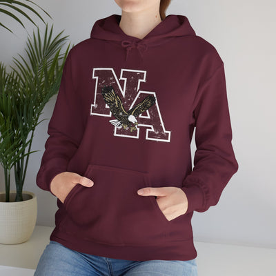 Adult Unisex Vintage Distressed Maroon Logo Graphic Hoodie