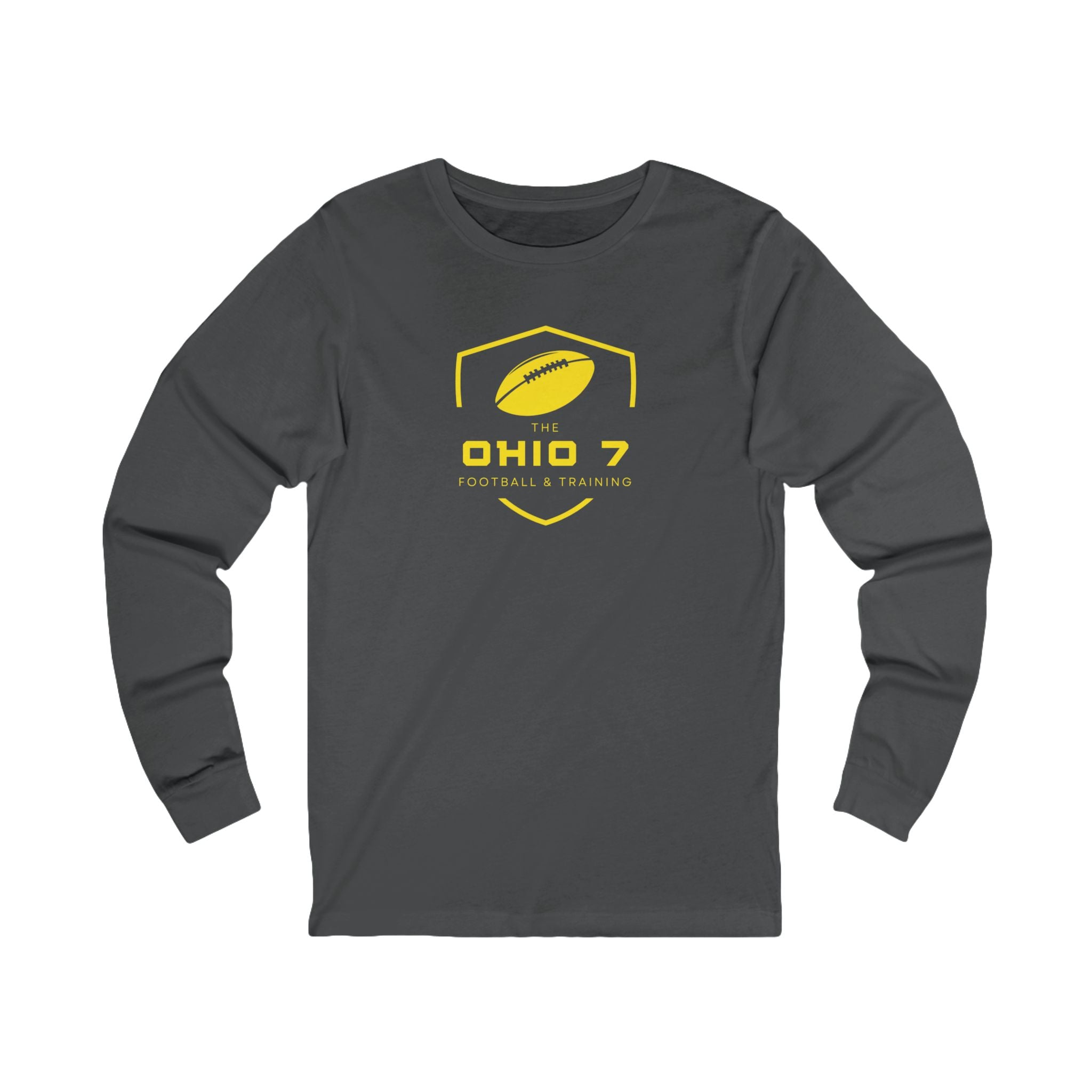 Adult Unisex The Ohio 7 Yellow Logo Long Sleeve Bella + Canvas Soft Tee