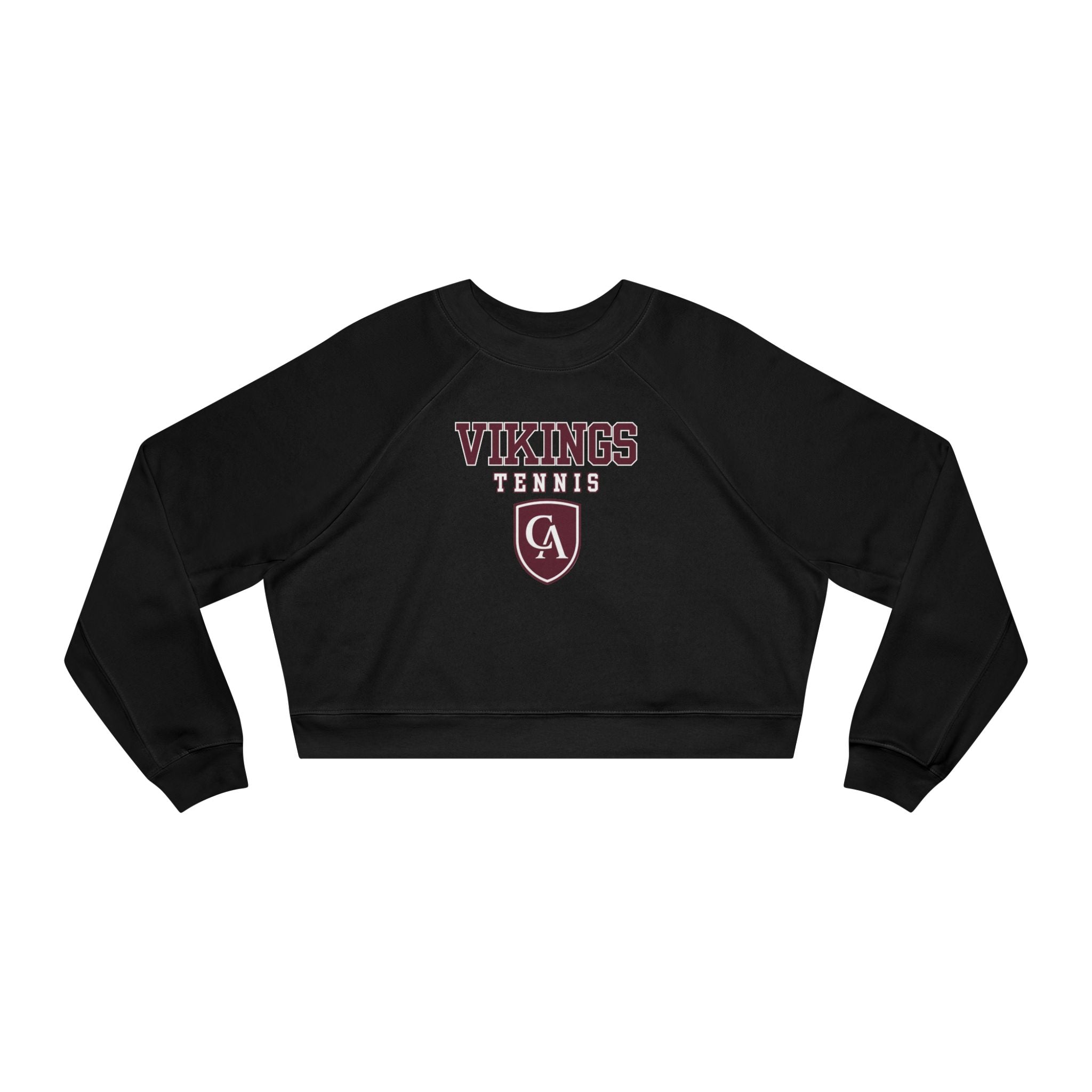 Women's Columbus Academy Tennis Graphic Cropped Fleece Bella + Canvas Sweatshirt