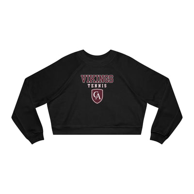 Women's Columbus Academy Tennis Graphic Cropped Fleece Bella + Canvas Sweatshirt