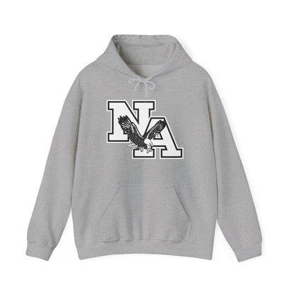 Adult Unisex White/Black Classic NA Logo Graphic Hoodie