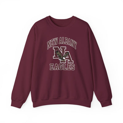 Adult Unisex New Albany Vintage Vibes Football Logo Graphic Sweatshirt
