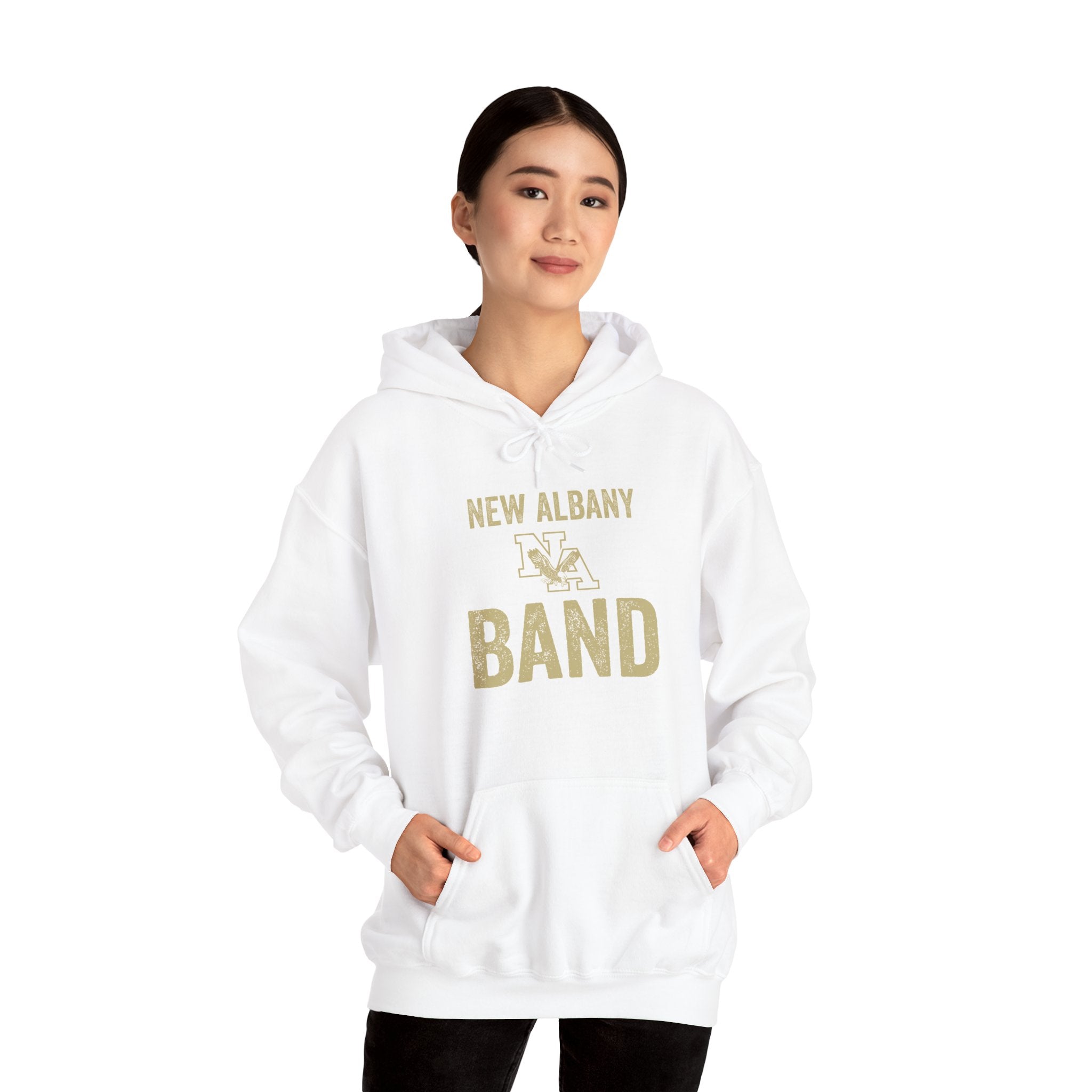 Adult Unisex Vintage Distressed New Albany Band Graphic Hoodie