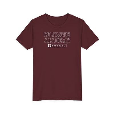 Youth Columbus Academy Football Graphic Short Sleeve Bella + Canvas Soft Tee