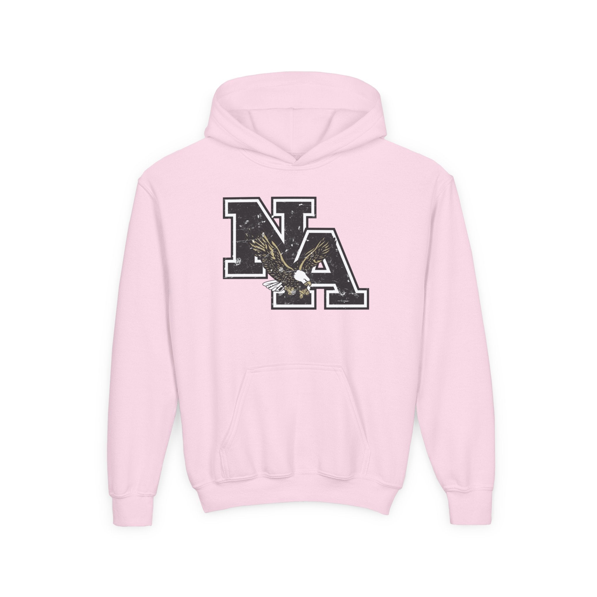 Youth Vintage Distressed Logo Graphic Hoodie  - Pink October