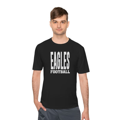 Adult Unisex New Albany Football Distressed Enlarged Graphic Sport-Tek Competitor Performance Tee