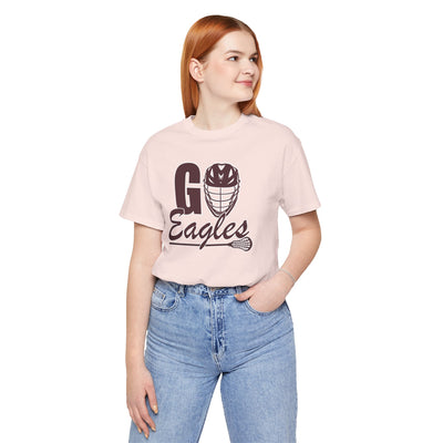 Adult Unisex Go Eagles Lacrosse Graphic Short Sleeve Soft Tee