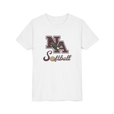 Youth NA Script Softball Graphic Short Sleeve Soft Tee