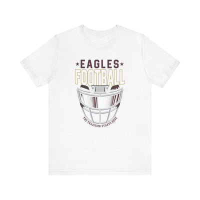 Adult Unisex Eagles White Hype Helmet Graphic Short Sleeve Soft Tee