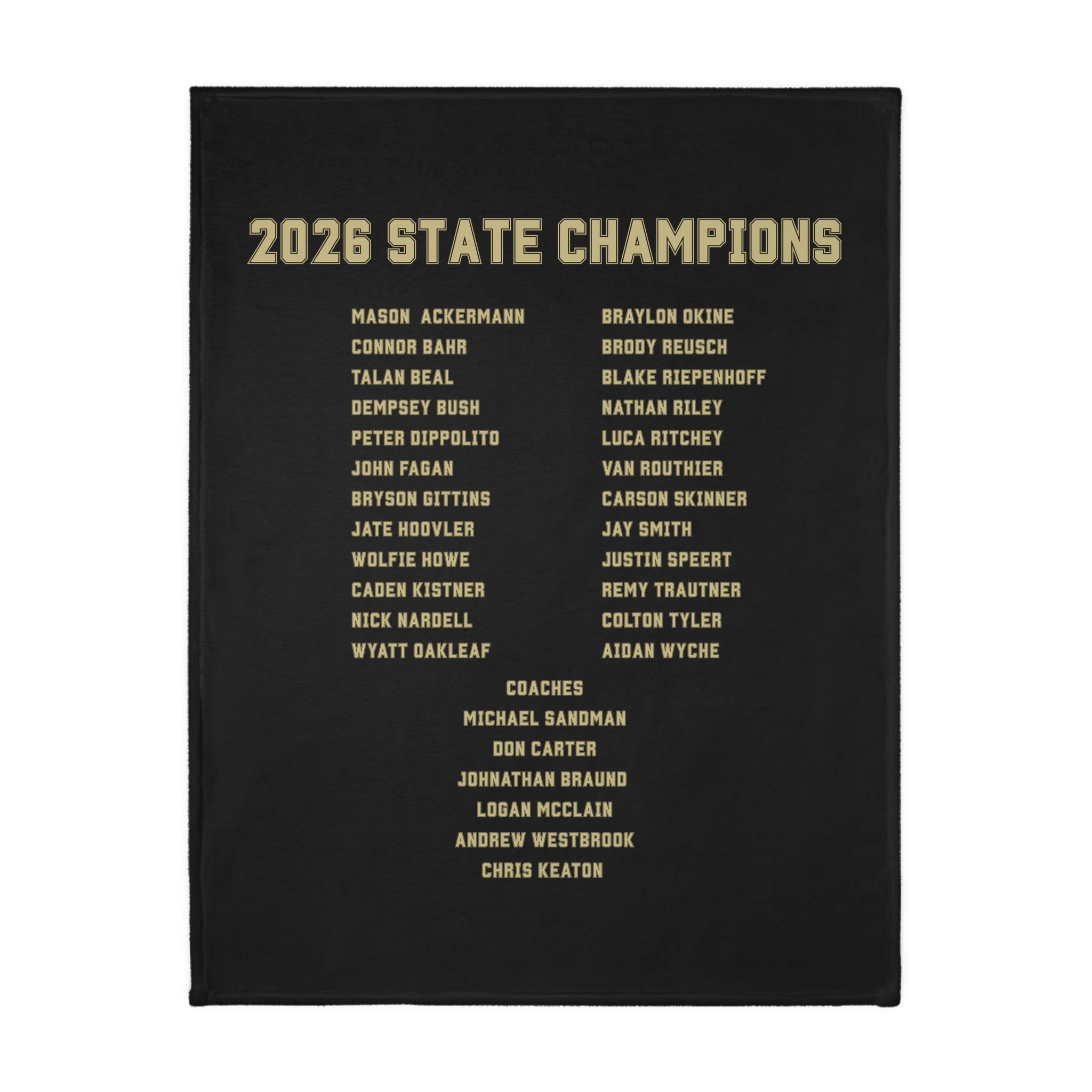 NAHS Baseball Official 2026 STATE CHAMPION Super Soft Reversible Velveteen Microfiber Blanket (Two-sided print)