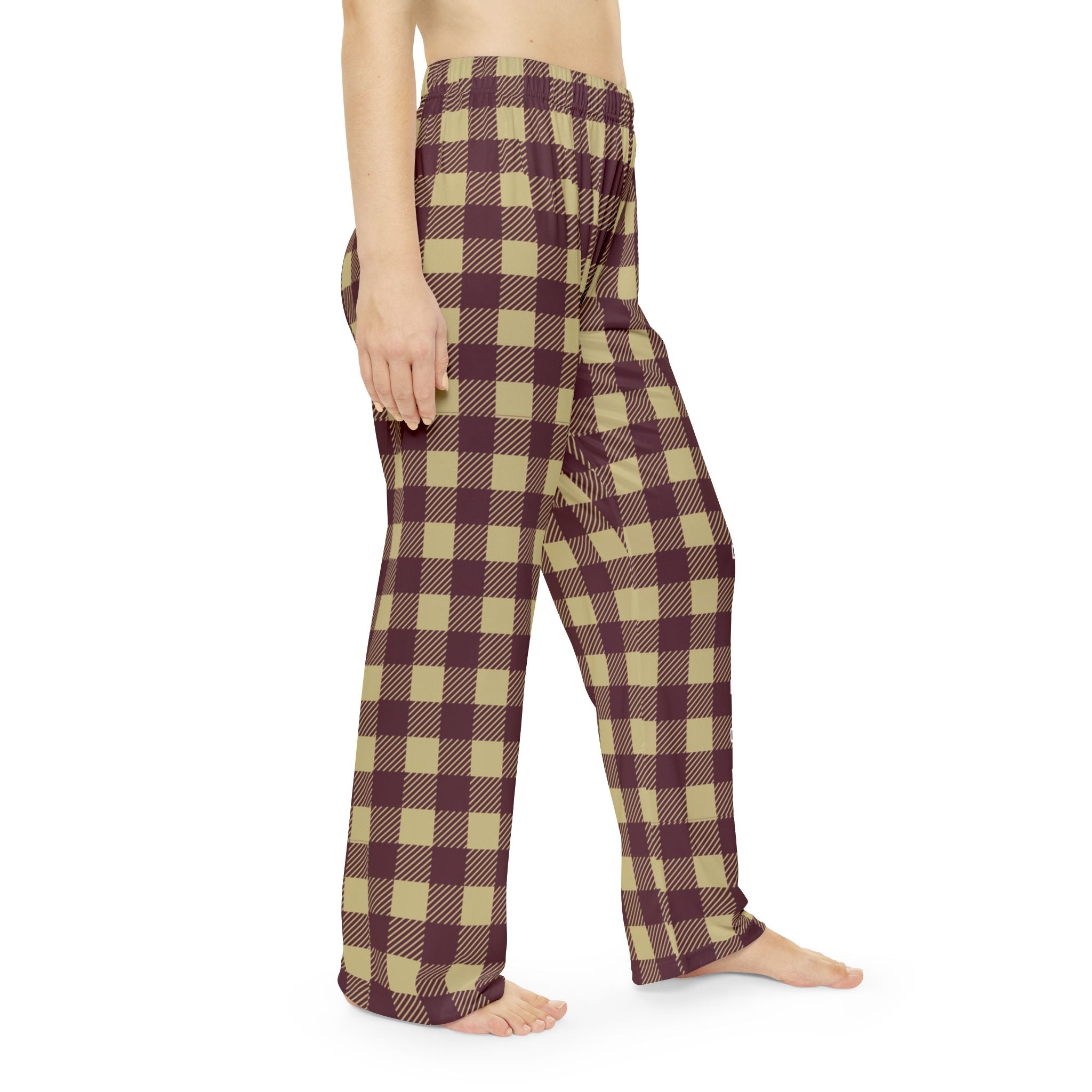 Women's Buffalo Check Pajama Pant with Eagles Print