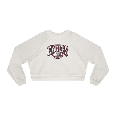 Women's Eagles Football Motion Graphic Cropped Fleece Sweatshirt