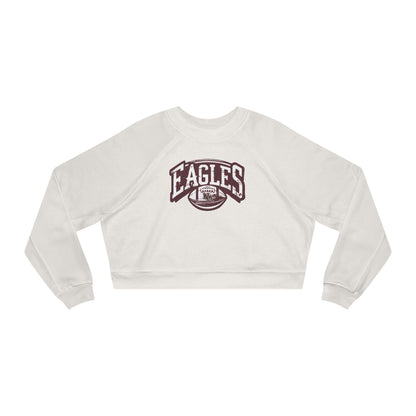 Women's Eagles Football Motion Graphic Cropped Fleece Sweatshirt