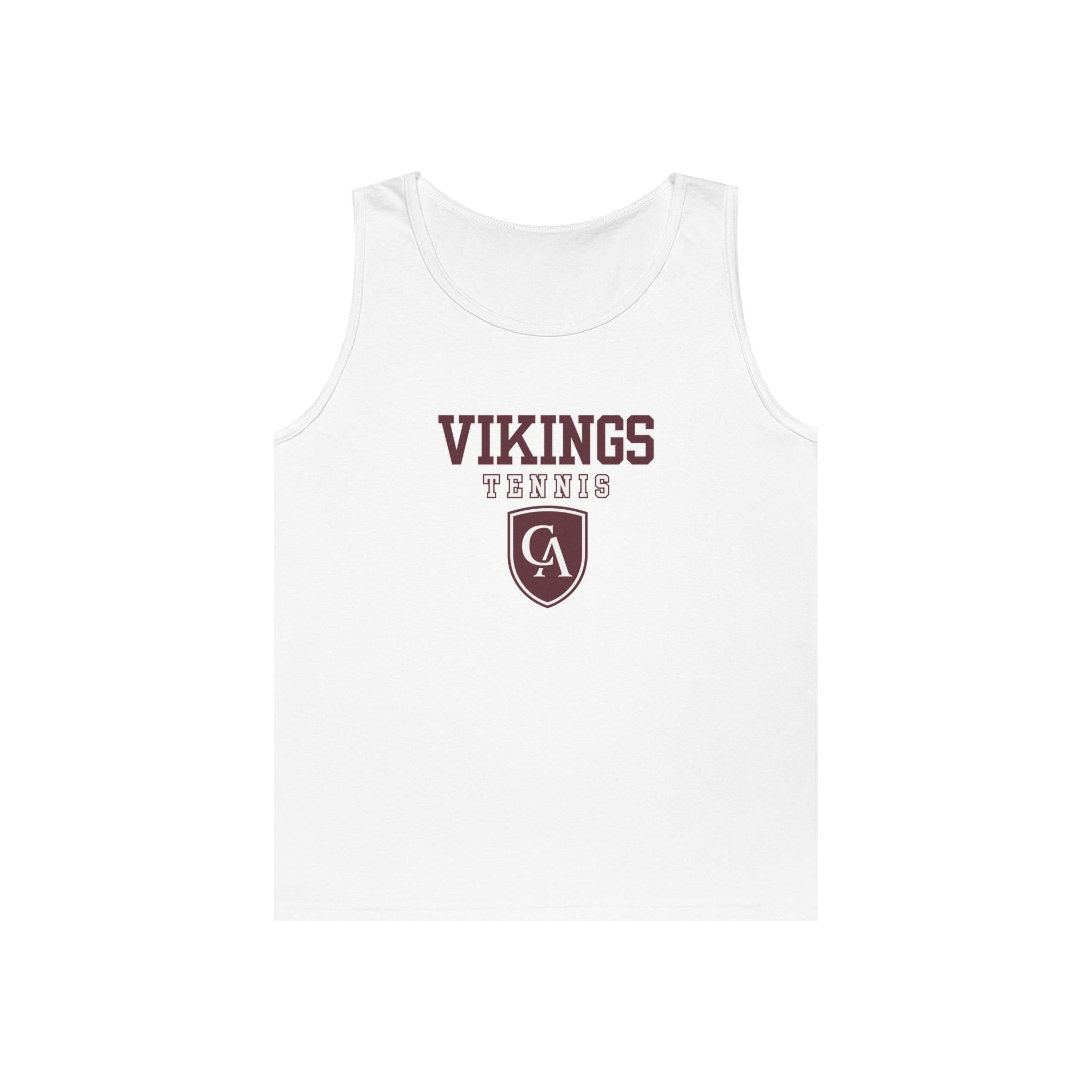 Adult Unisex Columbus Academy Vikings Tennis Graphic Gildan Heavy Blend Cotton Tank