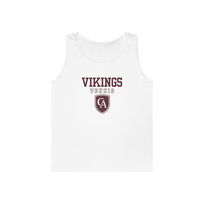 Adult Unisex Columbus Academy Vikings Tennis Graphic Gildan Heavy Blend Cotton Tank