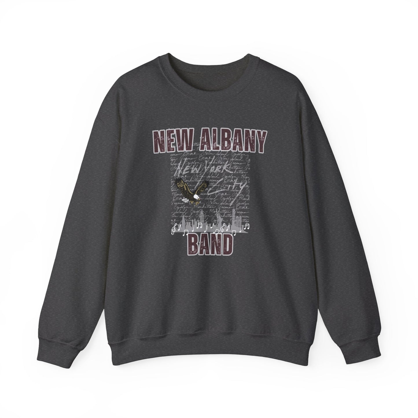 Adult Unisex NA Band NYC Graphic Sweatshirt - New Albany Eagles