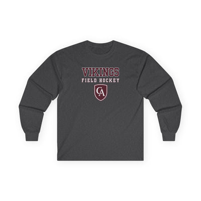 Adult Unisex Columbus Academy Vikings Field Hockey Graphic Gildan Long Sleeve Tee