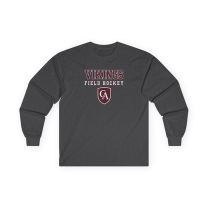 Adult Unisex Columbus Academy Vikings Field Hockey Graphic Gildan Long Sleeve Tee