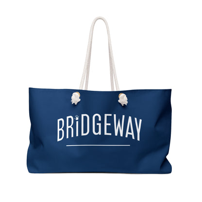 Bridgeway Classic Logo Large Navy and White Tote