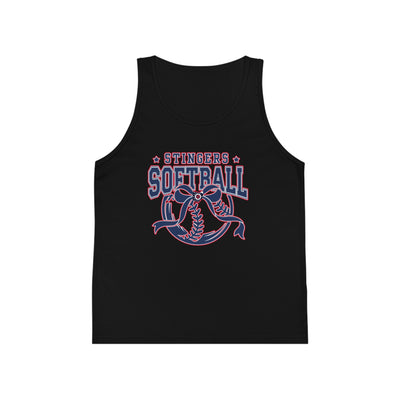 Youth Stingers Softball Spirit Bow Graphic Bella + Canvas Tank