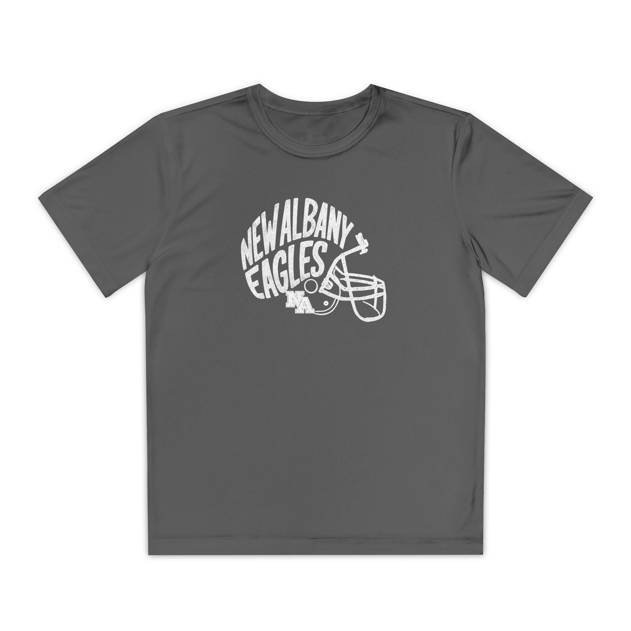 Youth New Albany Vintage Vibes Football Helmet Graphic Sport-Tek Competitor Performance Tee
