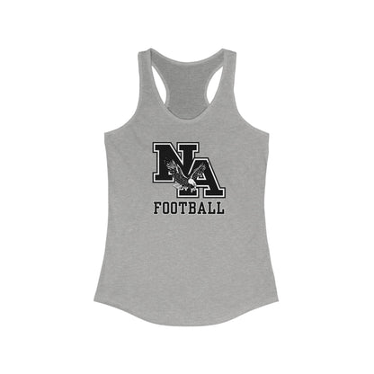 Women's Classic Logo Black Football Graphic Racerback Tank