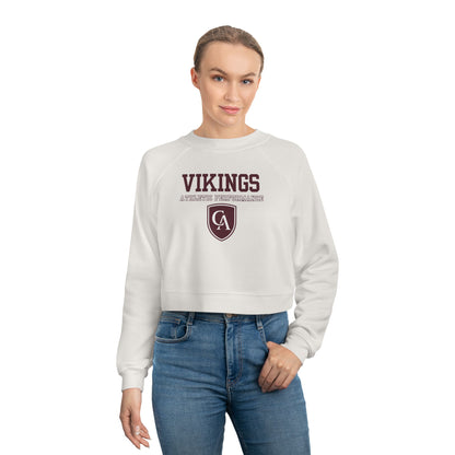 Women's Columbus Academy Athletic Performance Graphic Cropped Fleece Bella + Canvas Sweatshirt