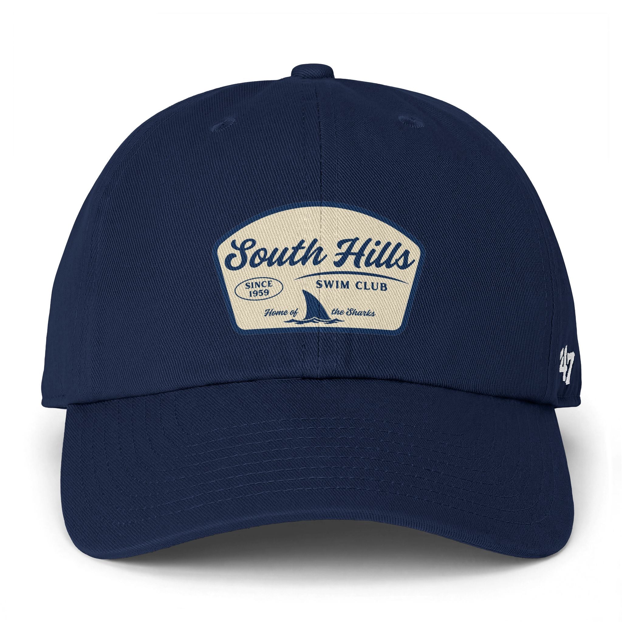 Adult Unisex South Hills Swim Club Home of the Sharks Graphic 47 Brand Clean Up Cap