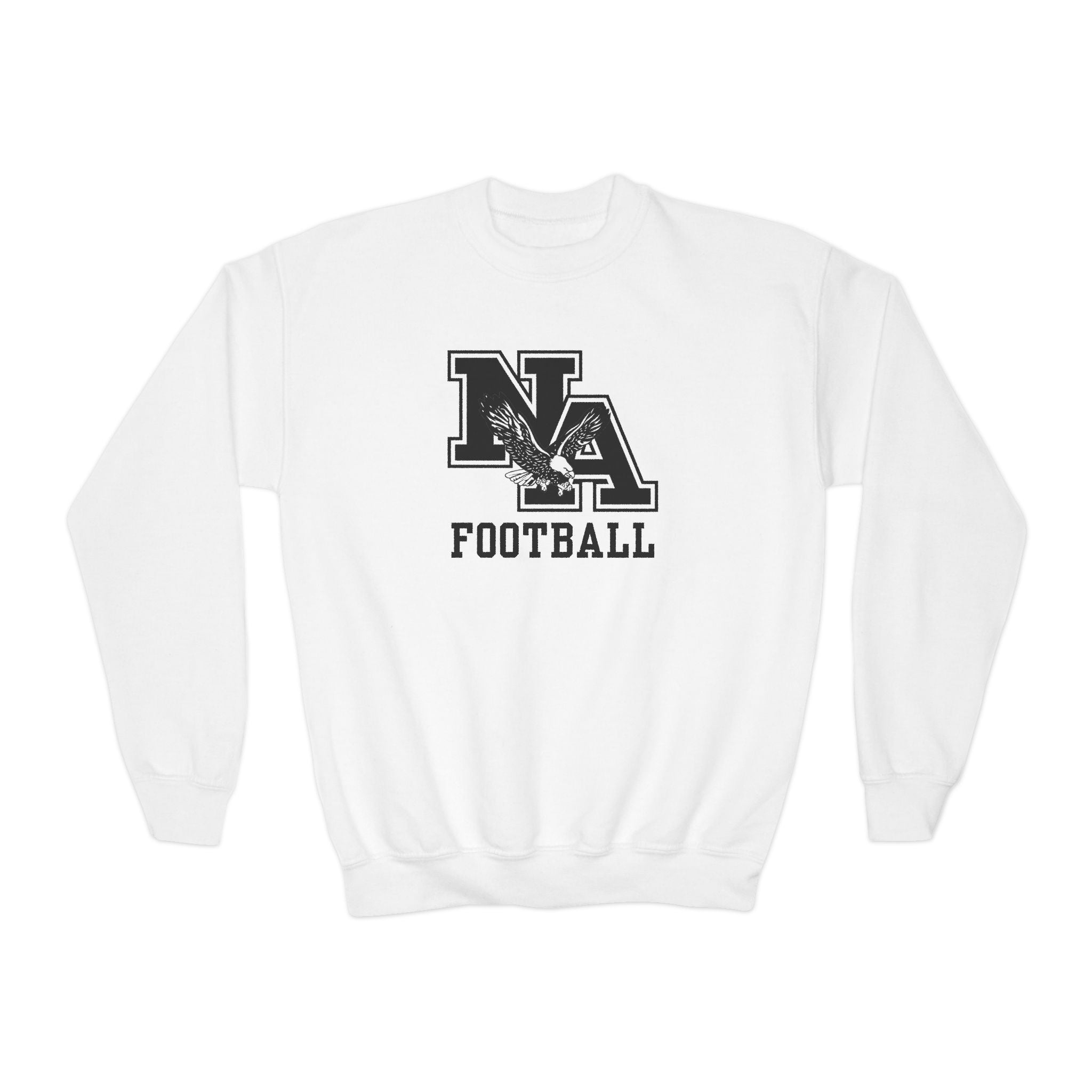 Youth Classic Logo Black Football Graphic Sweatshirt