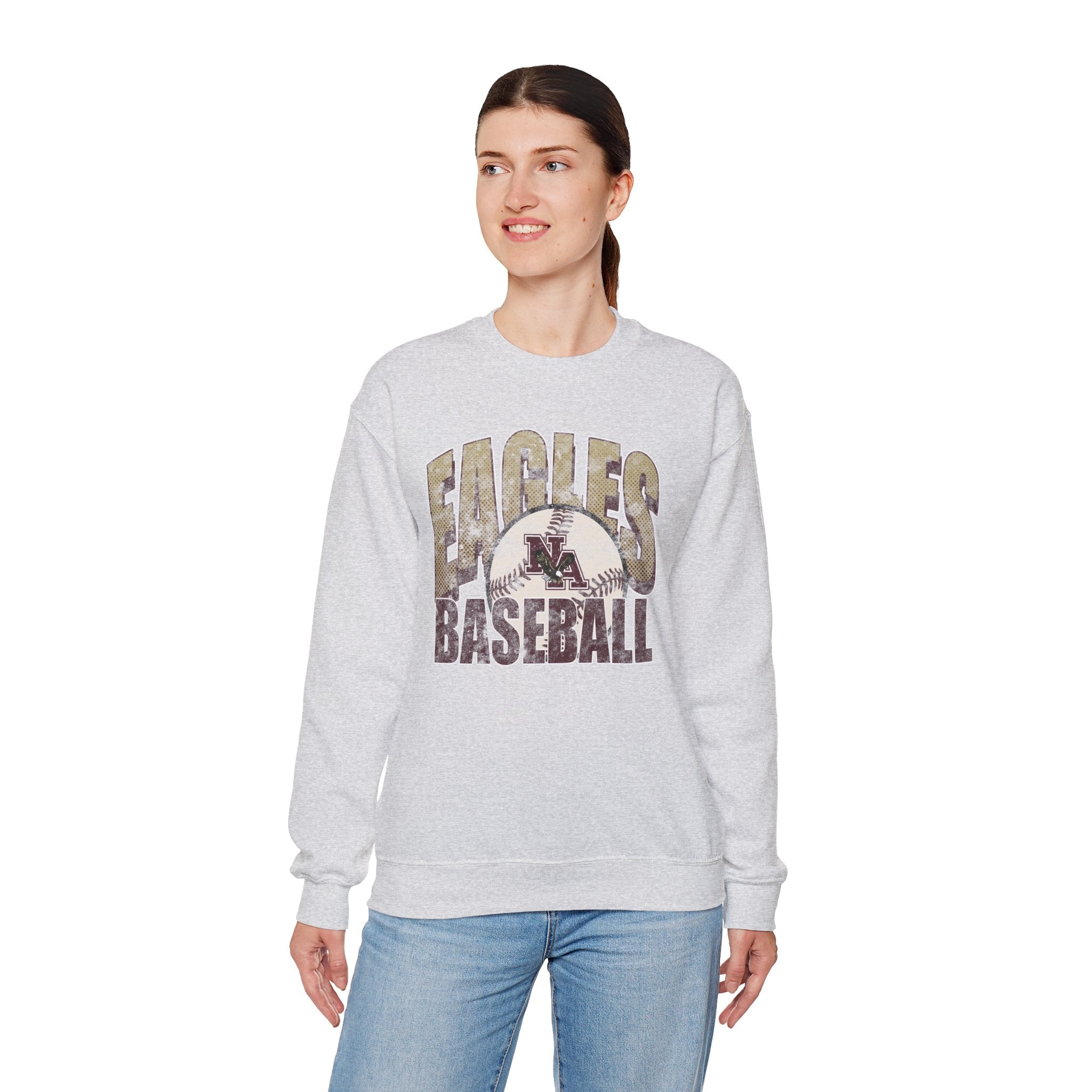 Adult Unisex New Albany Eagles Distressed Dugout Graphic Sweatshirt