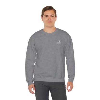 Adult Unisex Heavy Blend Sweatshirt - White Notre Dame Village Jennings Logo