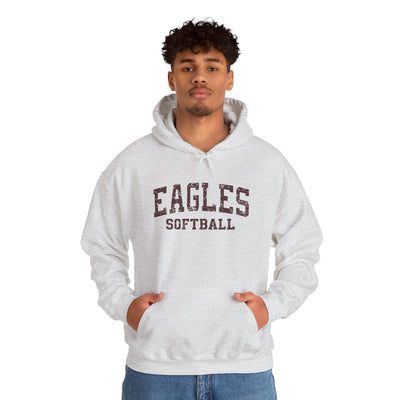 Adult Unisex New Albany Eagles Softball Vintage Distressed Graphic Hoodie