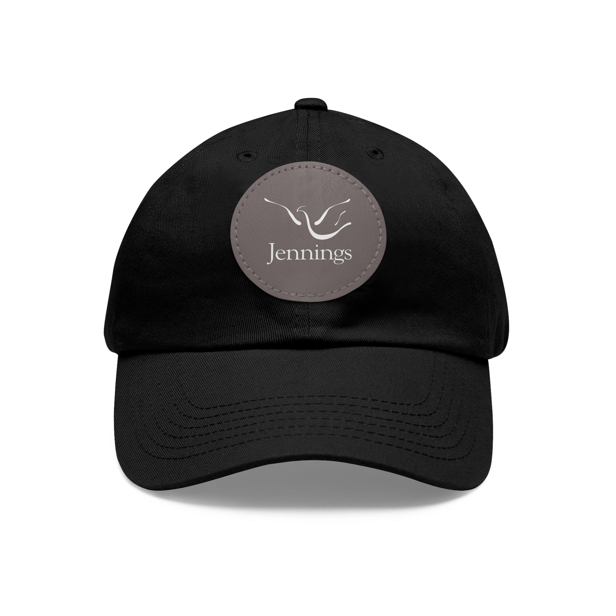 Adult Unisex Dad Hat with Jennings Leather Patch