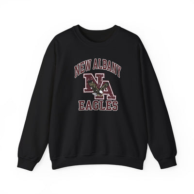 Adult Unisex New Albany Vintage Vibes Football Logo Graphic Sweatshirt