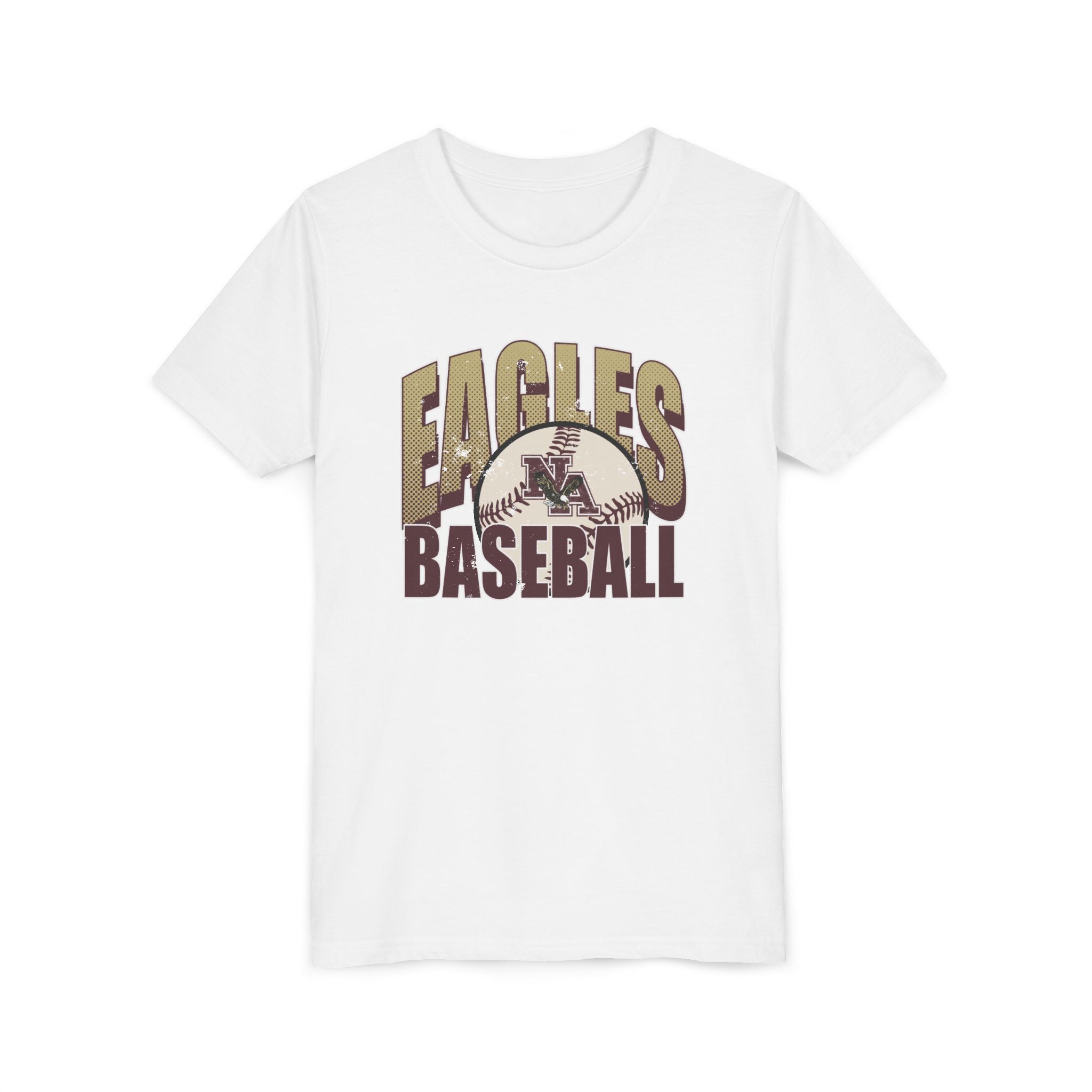 Youth New Albany Eagles Distressed Dugout Graphic Short Sleeve Soft Tee