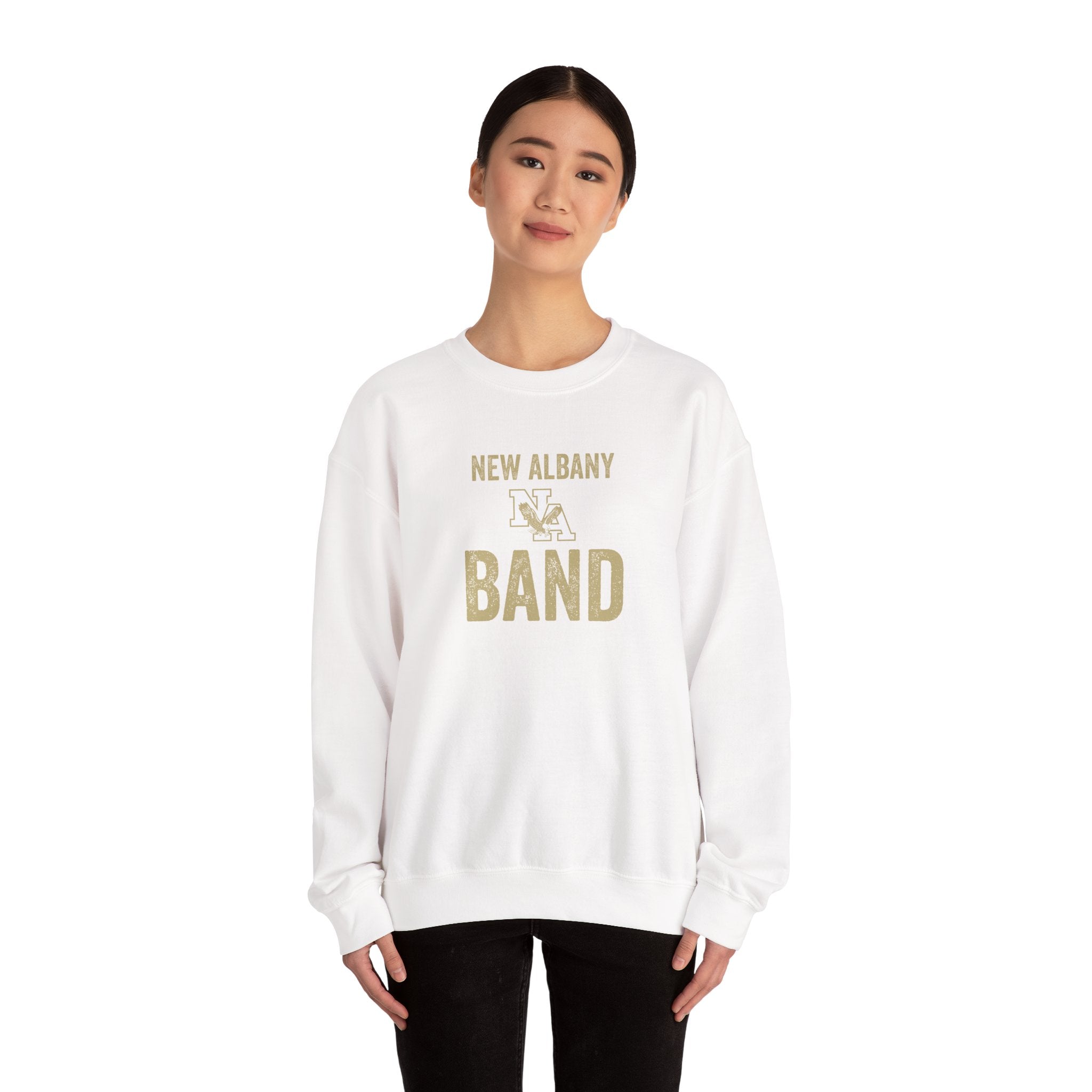 Adult Unisex Vintage Distressed New Albany Band Graphic Sweatshirt