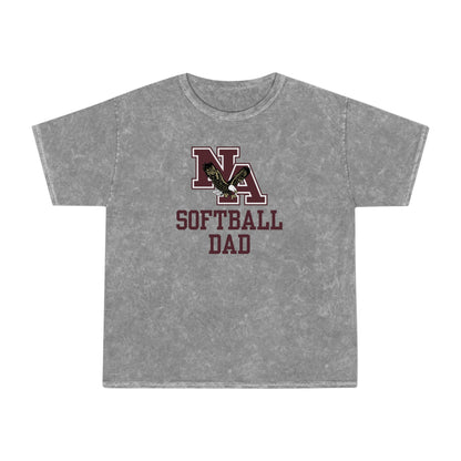 Men's Softball Dad Classic Logo Mineral Wash Short Sleeve Graphic Tee - New Albany Eagles