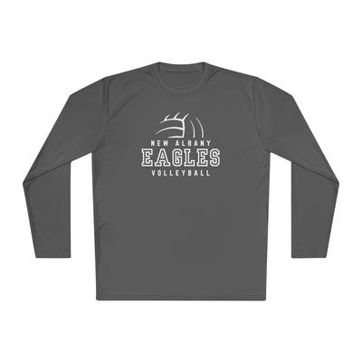 Adult Unisex New Albany Eagles Victory Volleyball Graphic Sport-Tek Competitor Performance Long Sleeve Tee