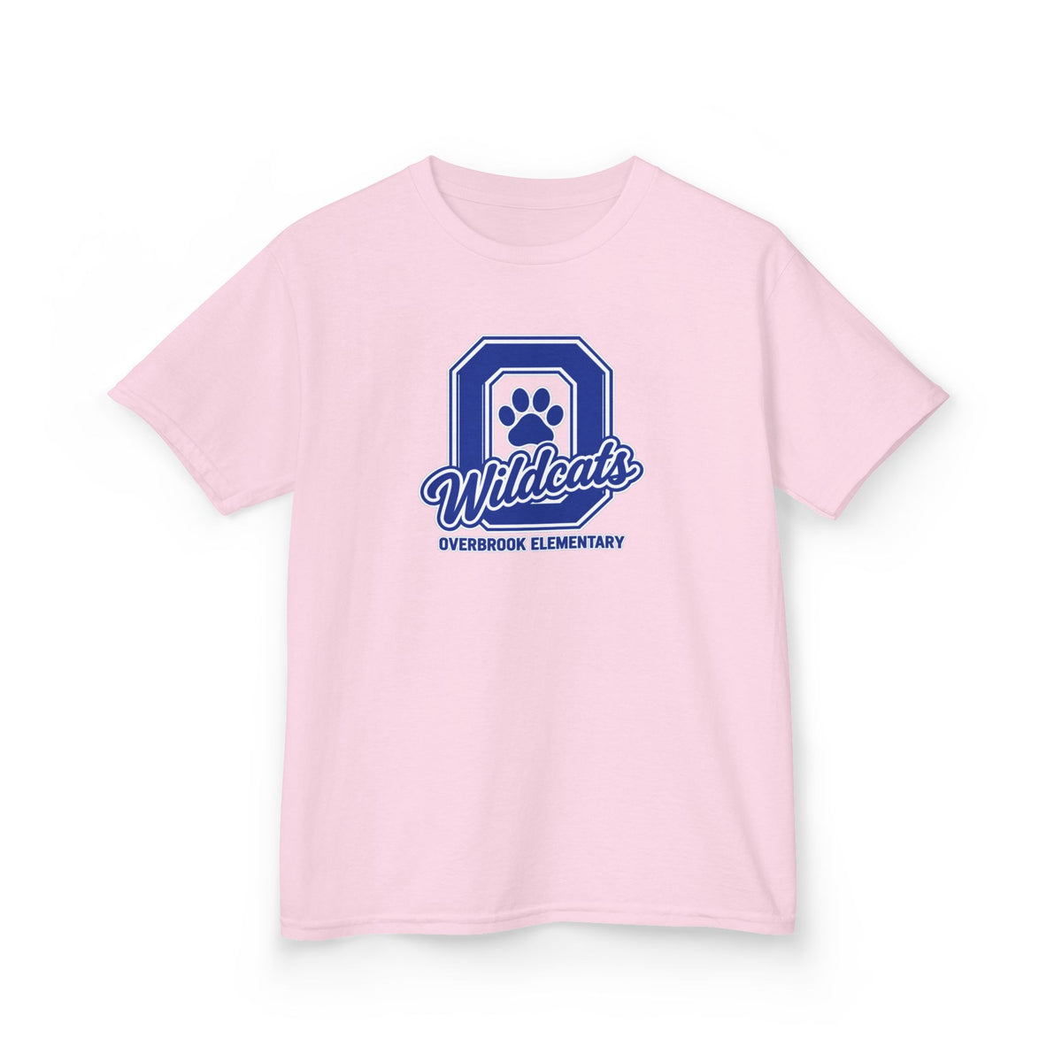 Overbrook Elementary Wildcats Block Letter Graphic Gildan Classic Tee