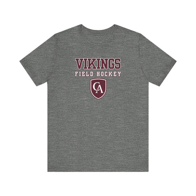 Adult Unisex Columbus Academy Vikings Field Hockey Graphic Short Sleeve Bella + Canvas Soft Tee