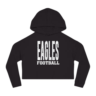 Women's New Albany Football Distressed Enlarged Graphic Crop Hoodie
