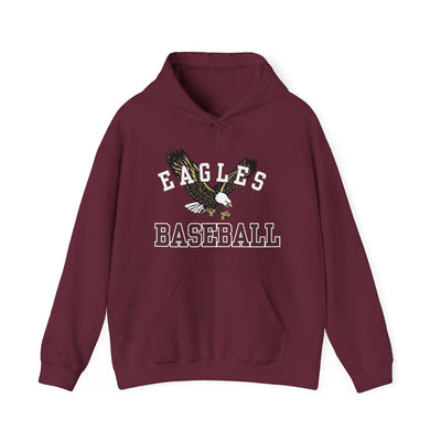Adult Unisex Flying Baseball Eagle Graphic Hoodie