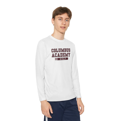Youth Columbus Academy Golf Graphic Sport-Tek Competitor Performance Long Sleeve Tee